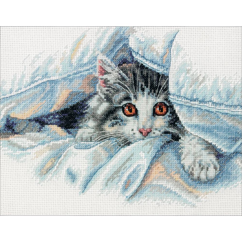 Cat Comfort Counted Cross Stitch Kit